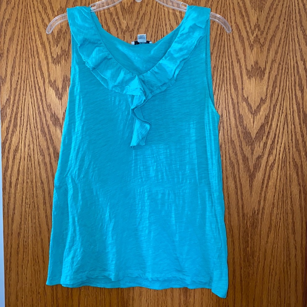 Ann Taylor XL tank with ruffled neckline